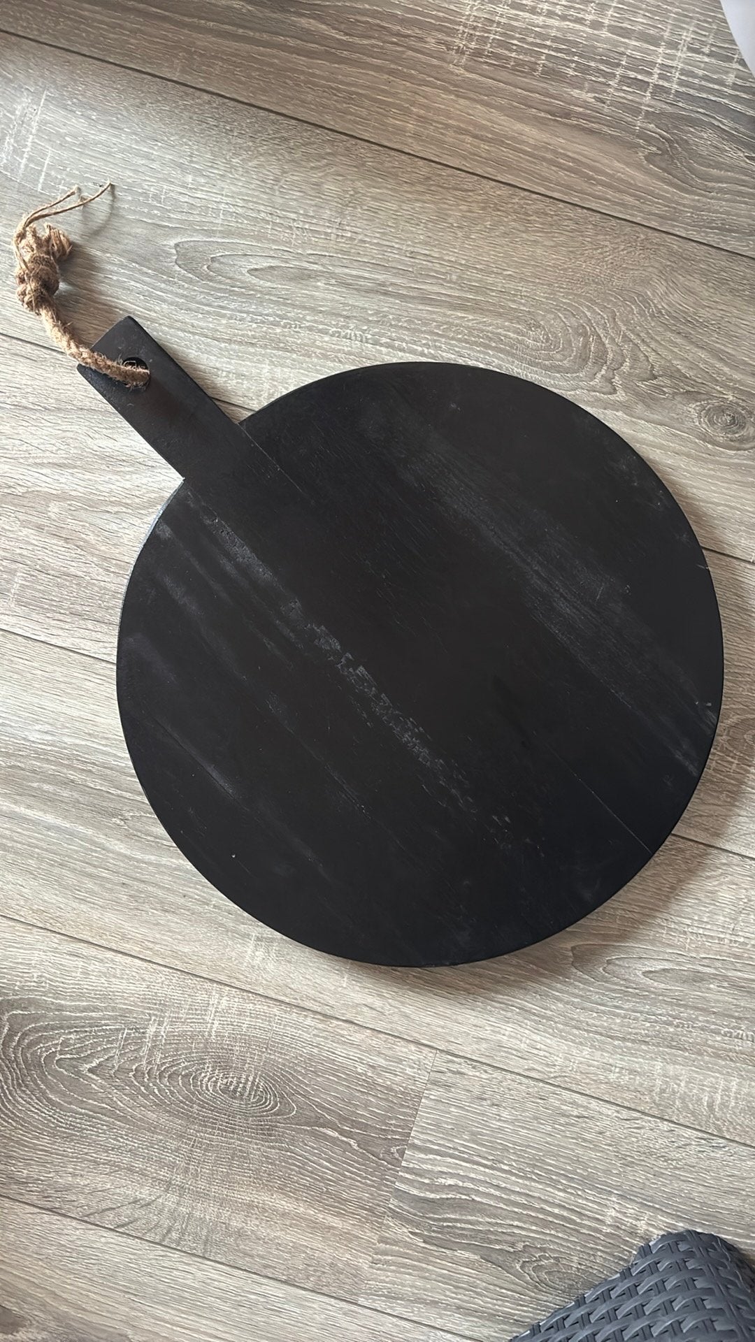 Serveerplank / borrelplank, Huis en Inrichting, Woonaccessoires | Dienbladen, Ophalen, Zo goed als nieuw, Rond, Hout