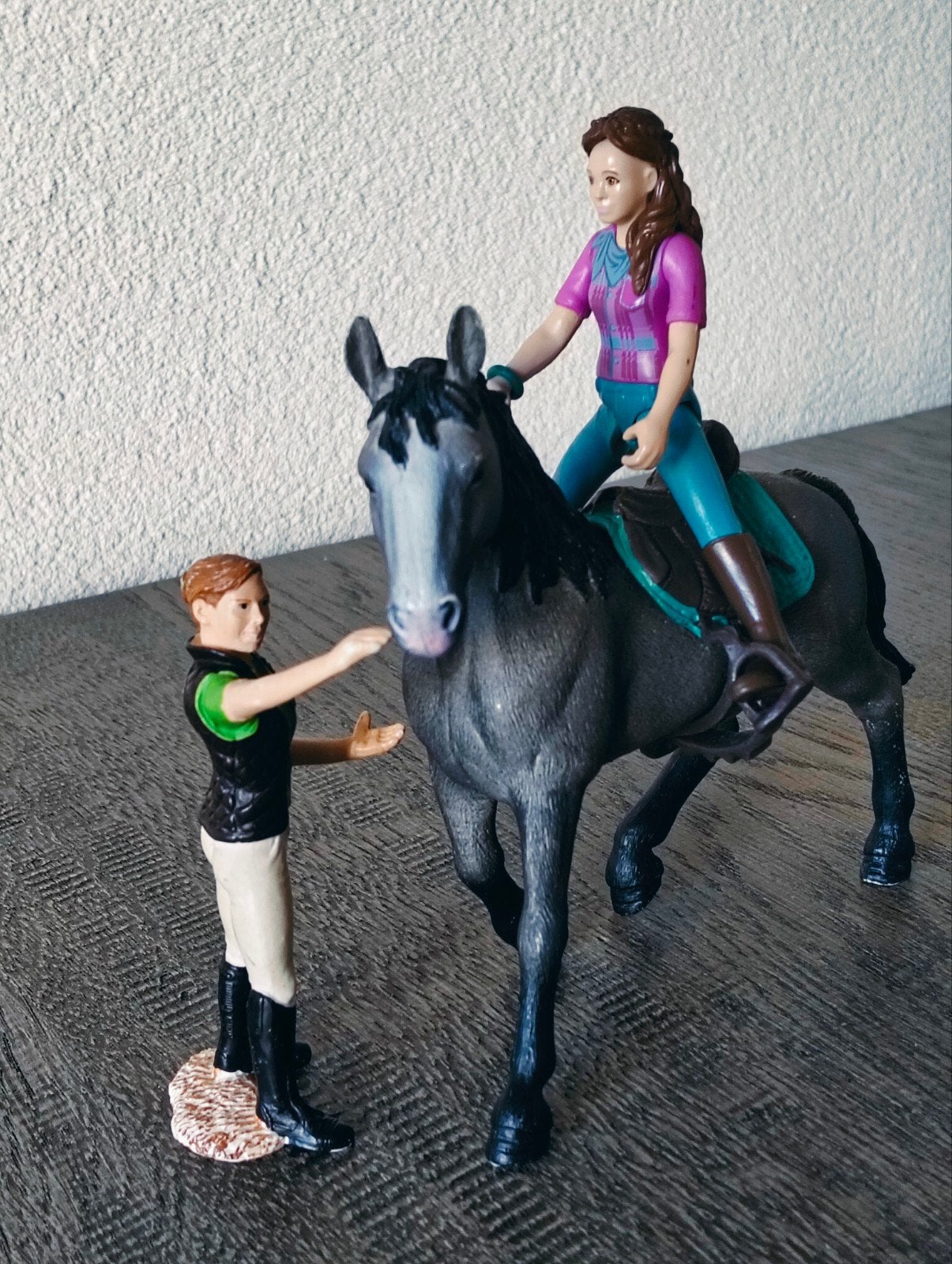 Schleich dieren - paard met ruiter/ amazone, Ophalen of Verzenden, Zo goed als nieuw