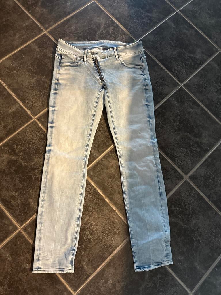 G-Star RAW Lynn Zip Mid Skinny WMN Jeans W30 L32, Ophalen of Verzenden, Zo goed als nieuw, Blauw, W30 - W32 (confectie 38/40)