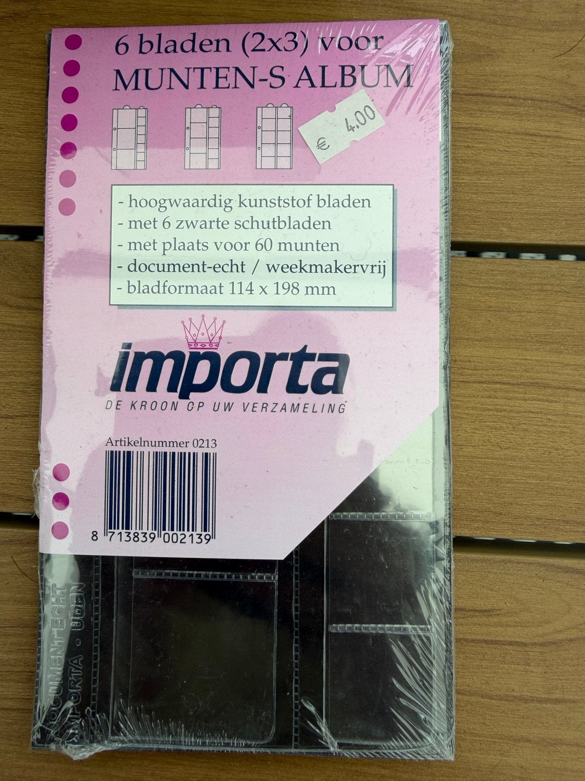 Muntverzamelalbum met insteekhoezen en munten, Ophalen of Verzenden, Verzamelmap