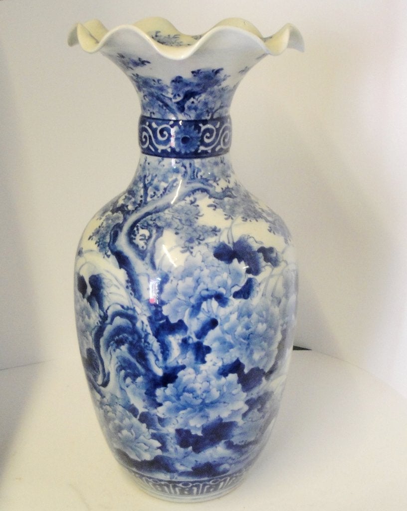 Mooie antieke Vaas met schulprand circa 45 x 30 cm, Ophalen