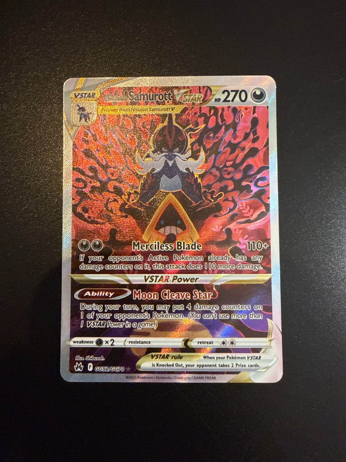 Hisuian Samurott VSTAR (CRZ GG52) NM, Verzenden, Zo goed als nieuw