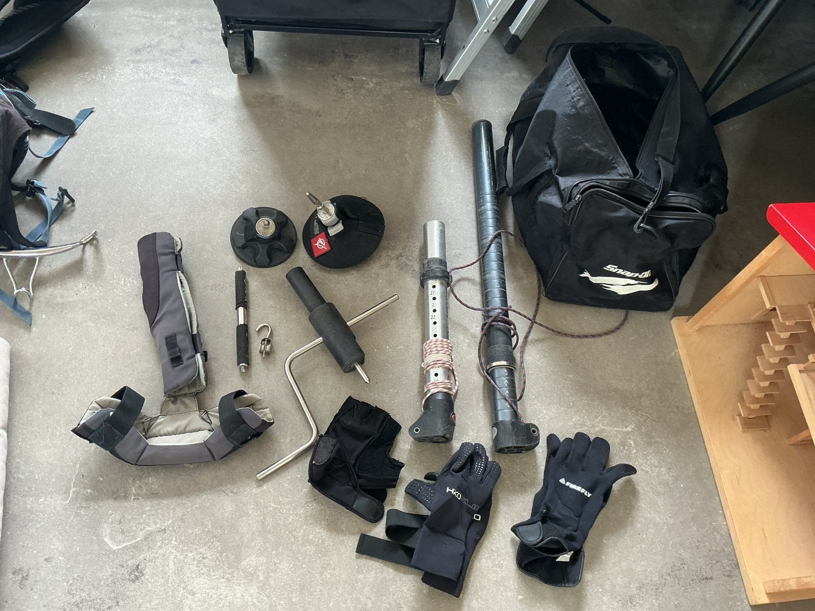 Windsurf accessoires: mastverlengers, baseplates, giekbesche, Overige merken, Overige typen, Ophalen of Verzenden, Gebruikt