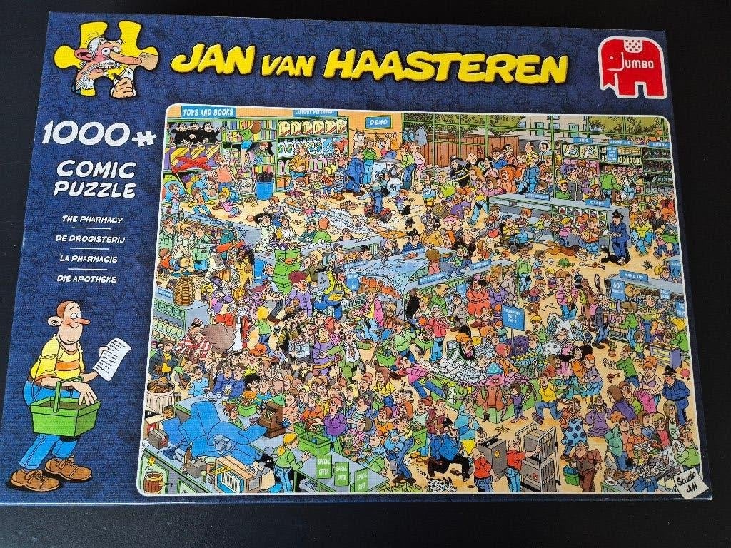 Puzzel Jan van Haasteren De drogisterij 1000, Ophalen of Verzenden, 500 t/m 1500 stukjes, Zo goed als nieuw, Legpuzzel