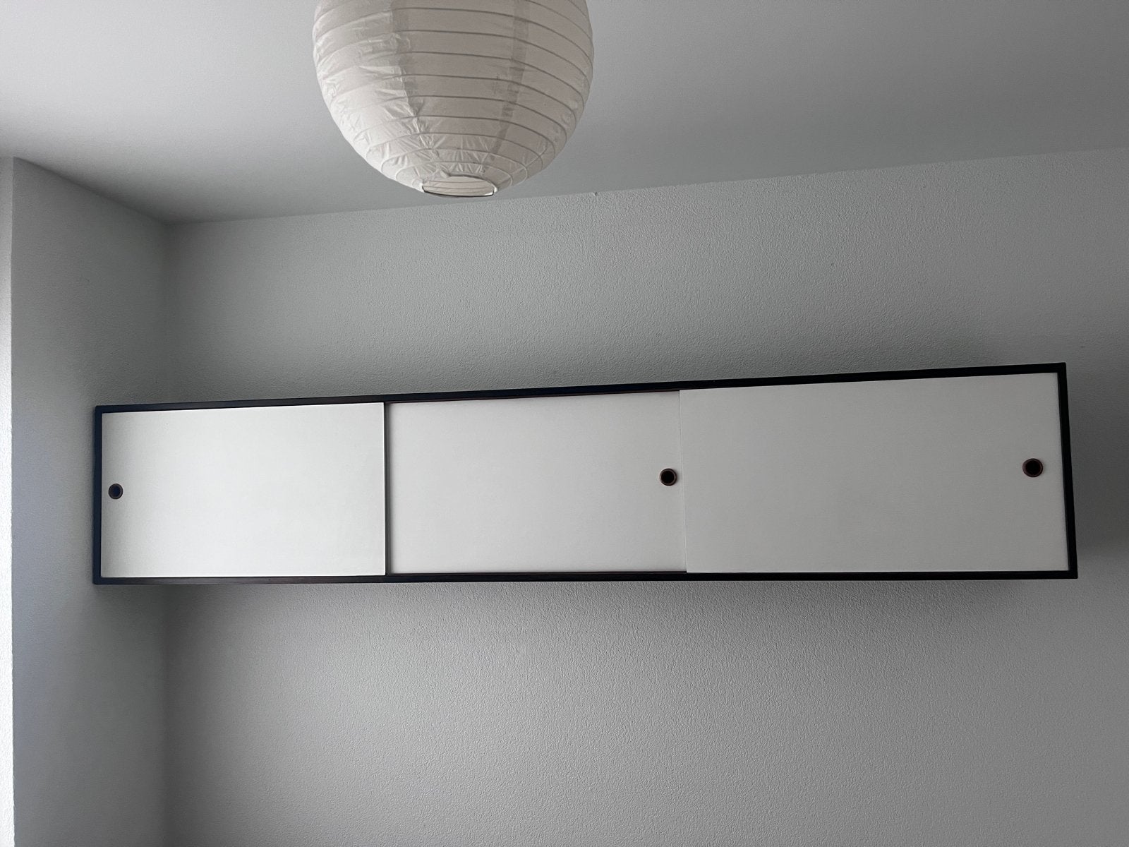 Houten vintage wandkast (60er jaren) met schuifdeuren, Huis en Inrichting, Kasten | Overige, Ophalen, Gebruikt