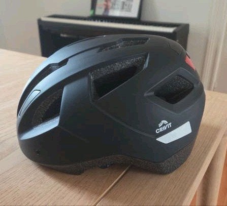 Crivit Fietshelm Zwart met LED-achterlicht S/M, Overige maten, Ophalen of Verzenden, Zo goed als nieuw, Crivit