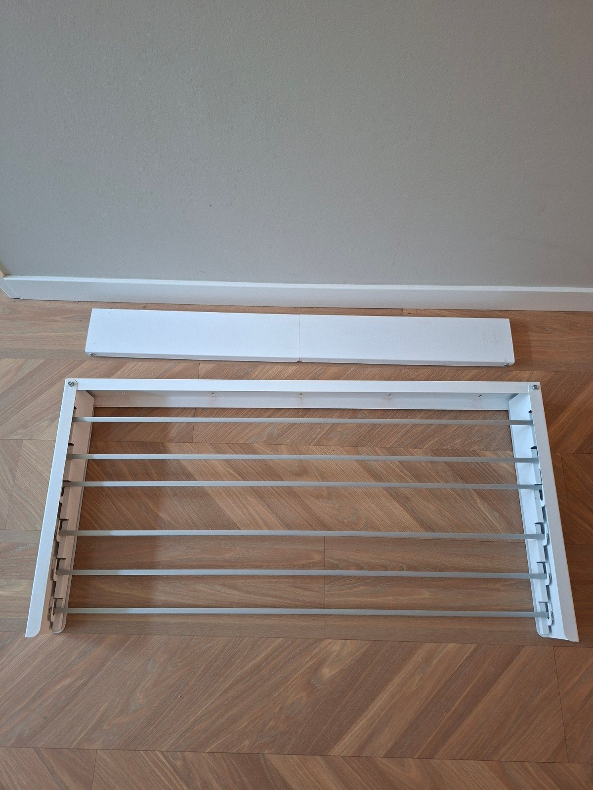 2x Opvouwbaar wasrek voor aan de muur - Wit, Ophalen, Zo goed als nieuw, Wasrek