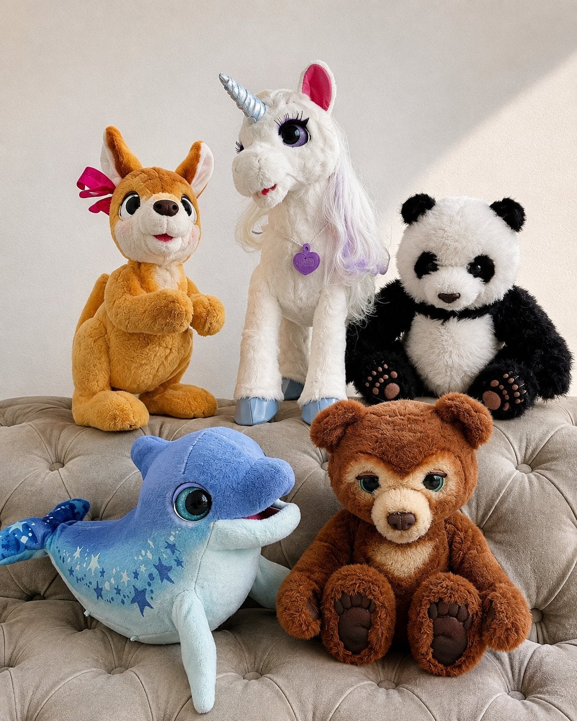 FurReal Friends Set - 5 Interactieve Knuffels, Gebruikt, Eenhoorn, Ophalen of Verzenden, Middelgroot (20 tot 80 cm)