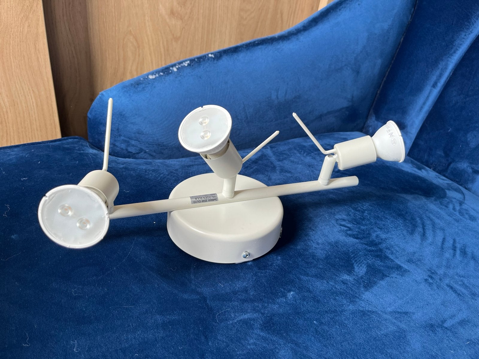 IKEA Plafondspot/Wandspot met 3 verstelbare spots, Ophalen, GU10, LED, Metaal