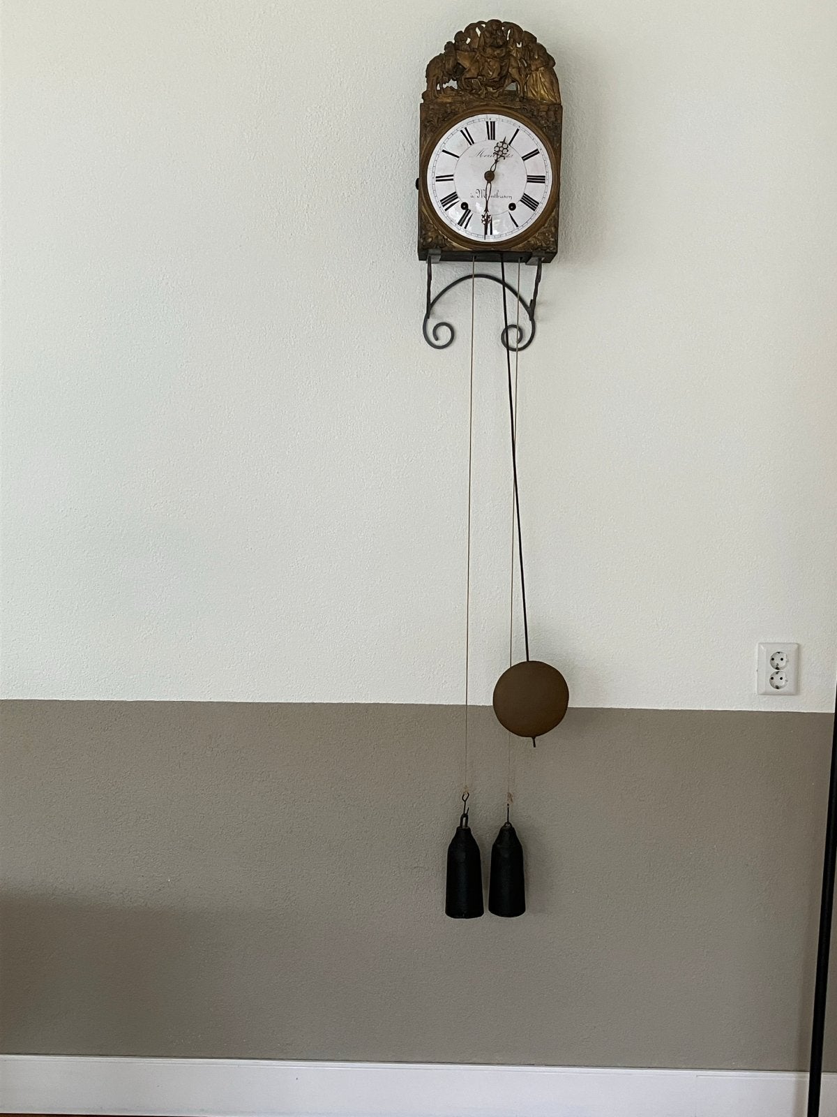 Antieke Comtoise Klok - Wandklok met Slinger, Antiek en Kunst, Antiek | Klokken, Ophalen