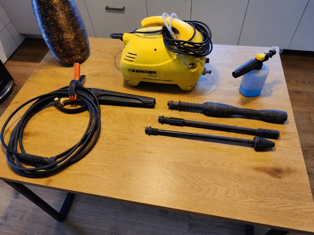 Kärcher K200 hogedrukreiniger FJ6 foam lansen vuilfrees, Ophalen of Verzenden, Gebruikt, Elektrisch, Karcher terras reiniger