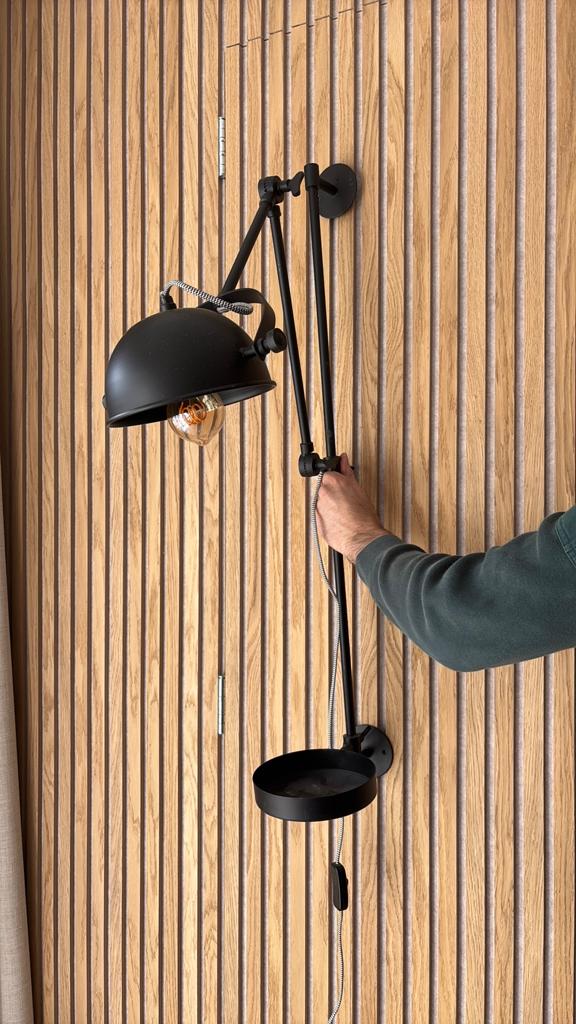Industriële Wandlamp By-Boo Eagle Black, Ophalen, Gebruikt, Industriele wandlamp