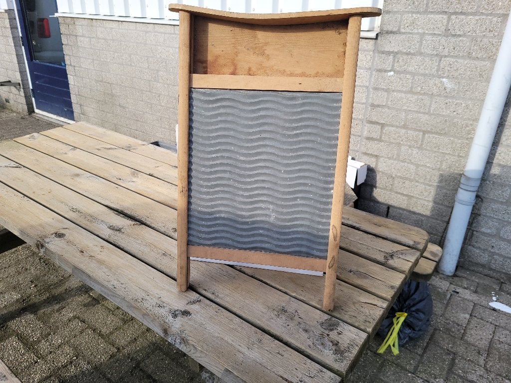 nette gave zinken wasbord /schrobbord, Ophalen of Verzenden