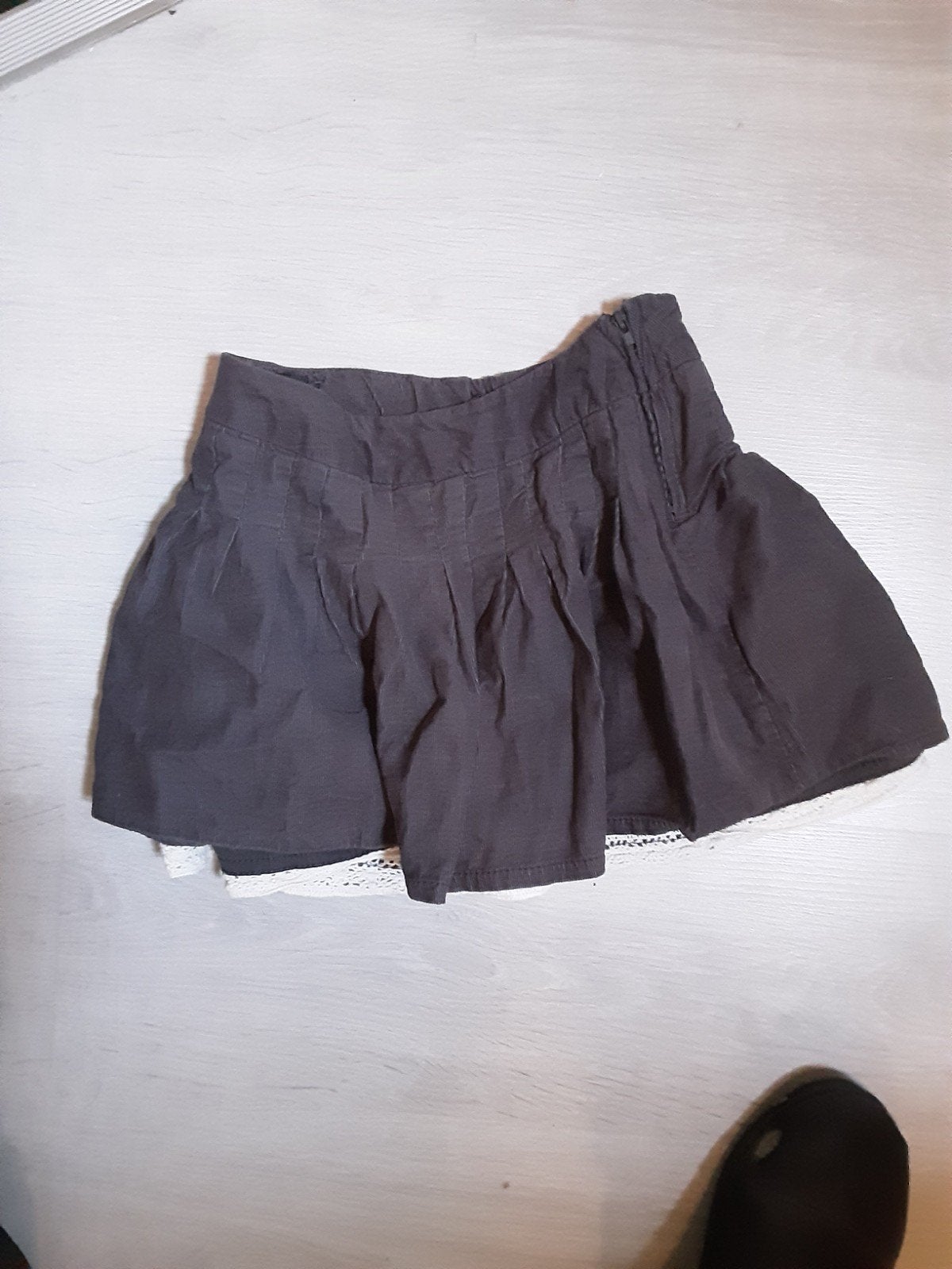 Grijs rib rokje, Ophalen of Verzenden, Zo goed als nieuw, Meisje, Jurk of Rok