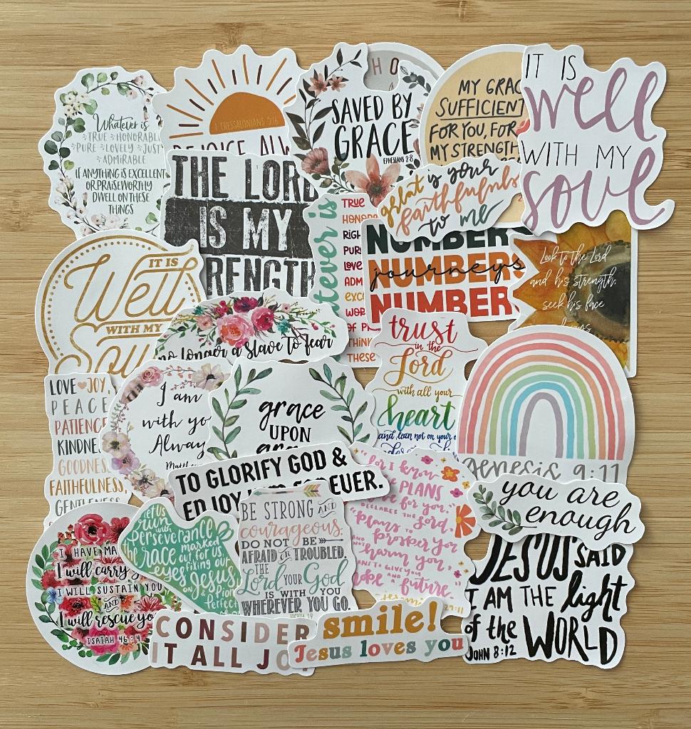 Christelijke bijbel teksten stickers, Verzenden, Nieuw, Meerdere stickers