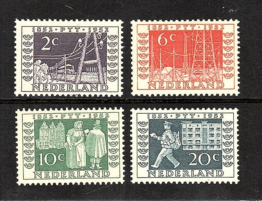 Nvph 588-591 jubileumzegels 1952 postfris, Ophalen of Verzenden, Na 1940, Postfris