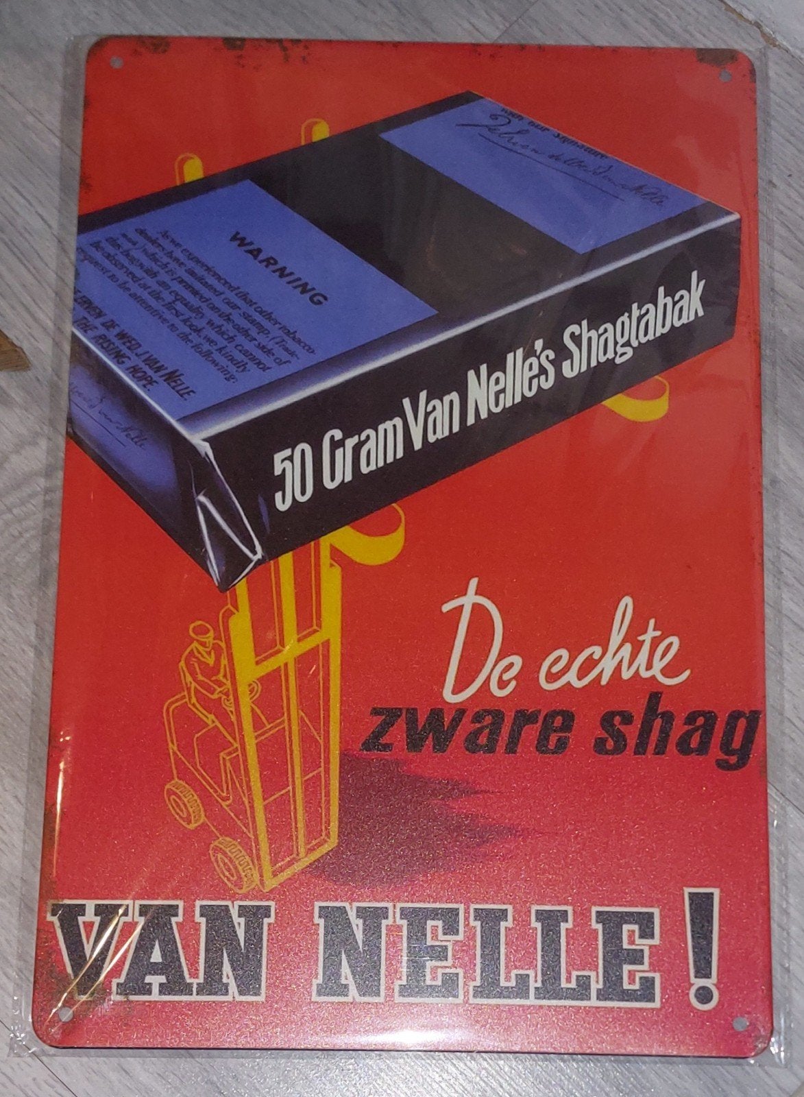 Metalen wandbord Van Nelle Shagtabak - Nieuw 20x30cm, Ophalen of Verzenden