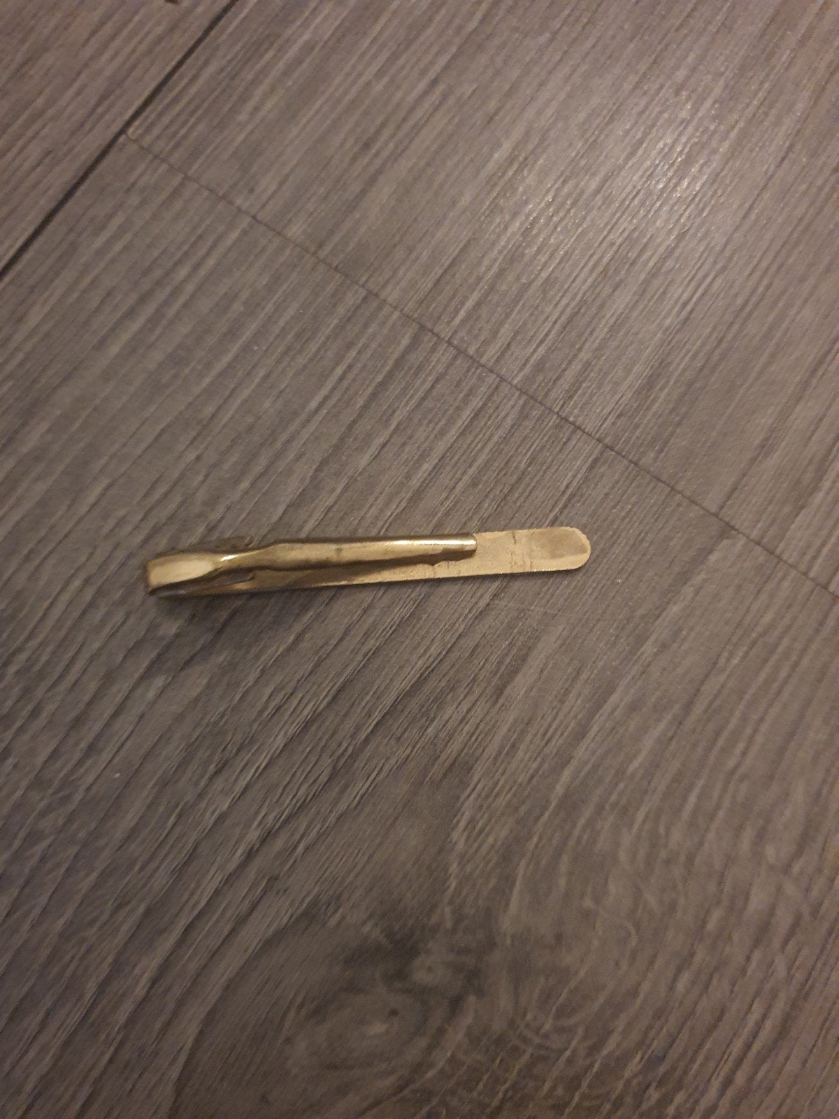 Vintage Gouden Dasspeld met Patroon, Ophalen of Verzenden, Gebruikt, Overige materialen, Verguld