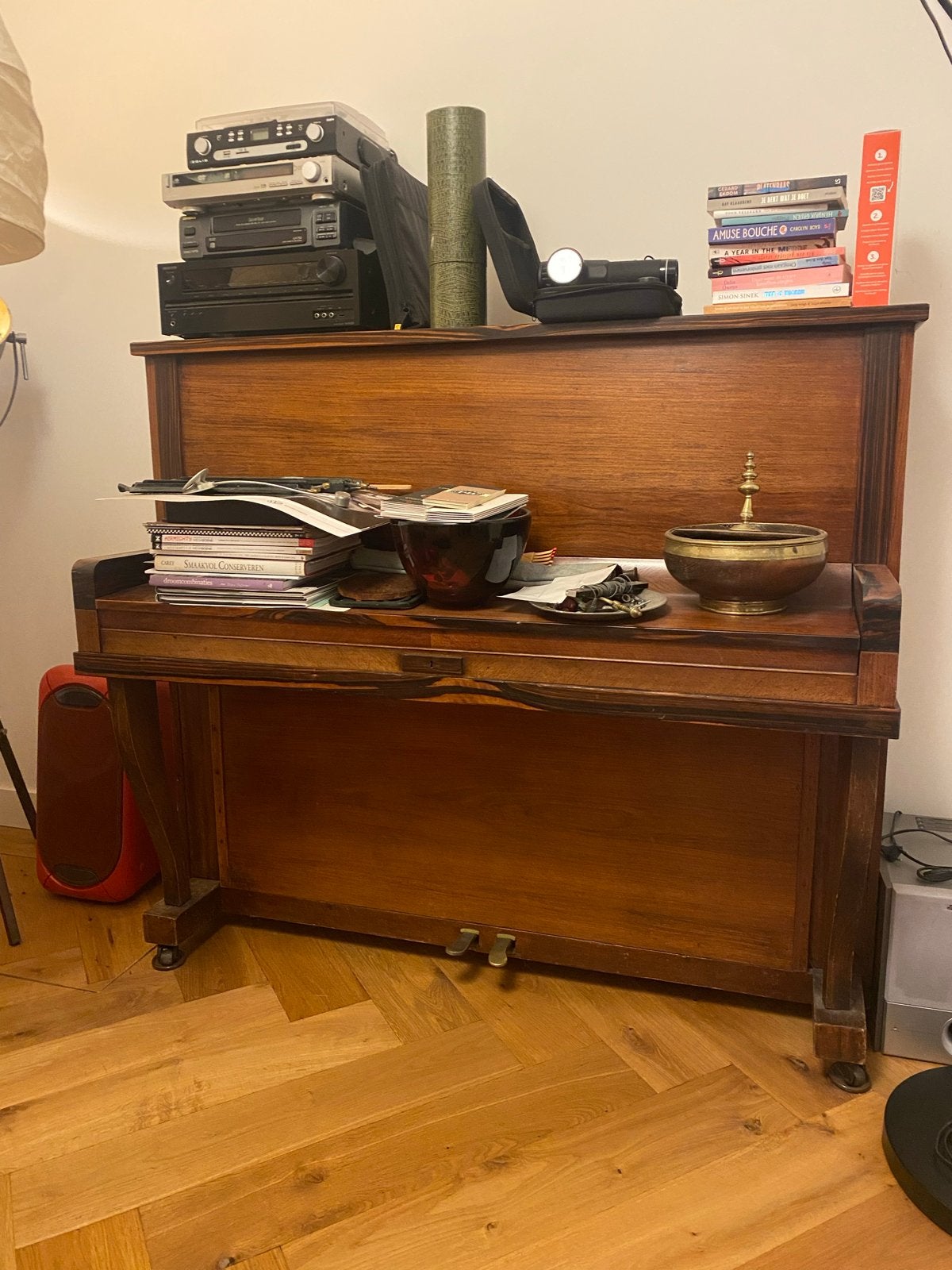 Klassieke Bruine Piano - gratis op te halen, Ophalen, Gebruikt, Bruin, Piano