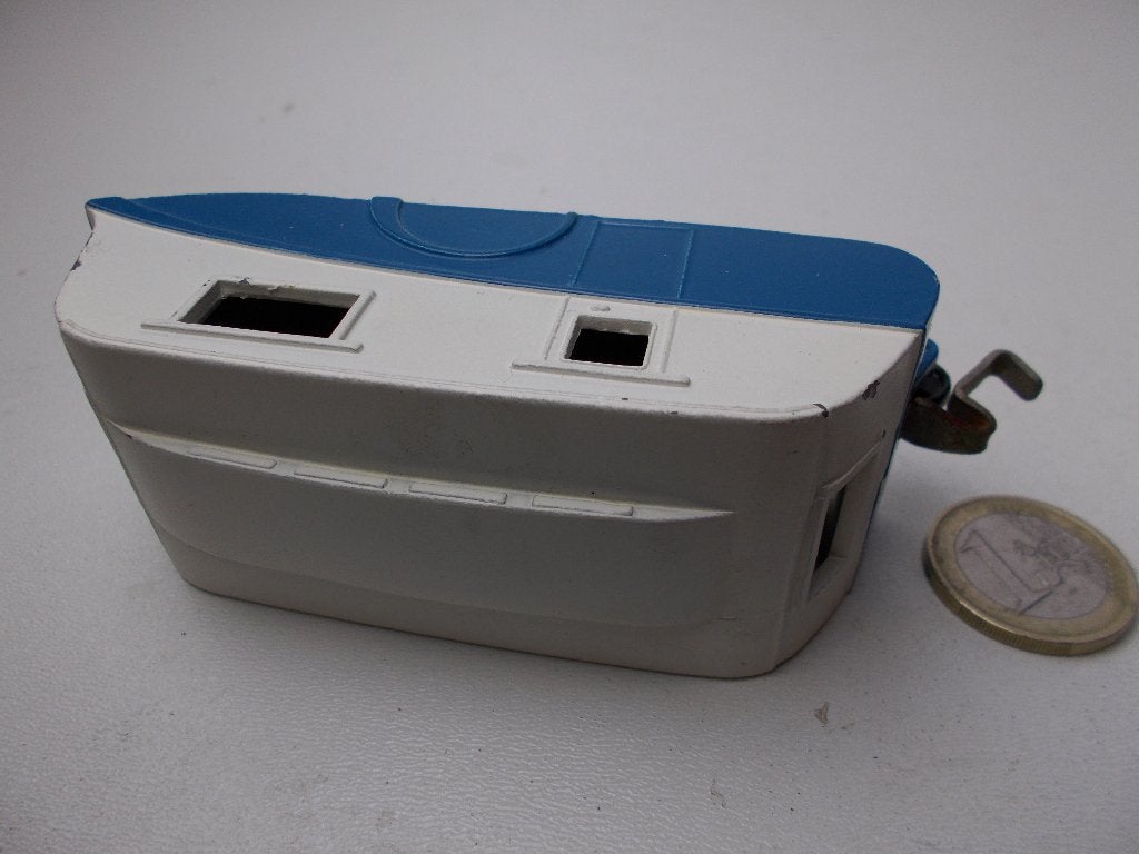 1956 Dinky Toys 190 CARAVAN Blue/White (Gerestaureerd.) -C-., Ophalen of Verzenden, Gebruikt, Auto, Dinky Toys