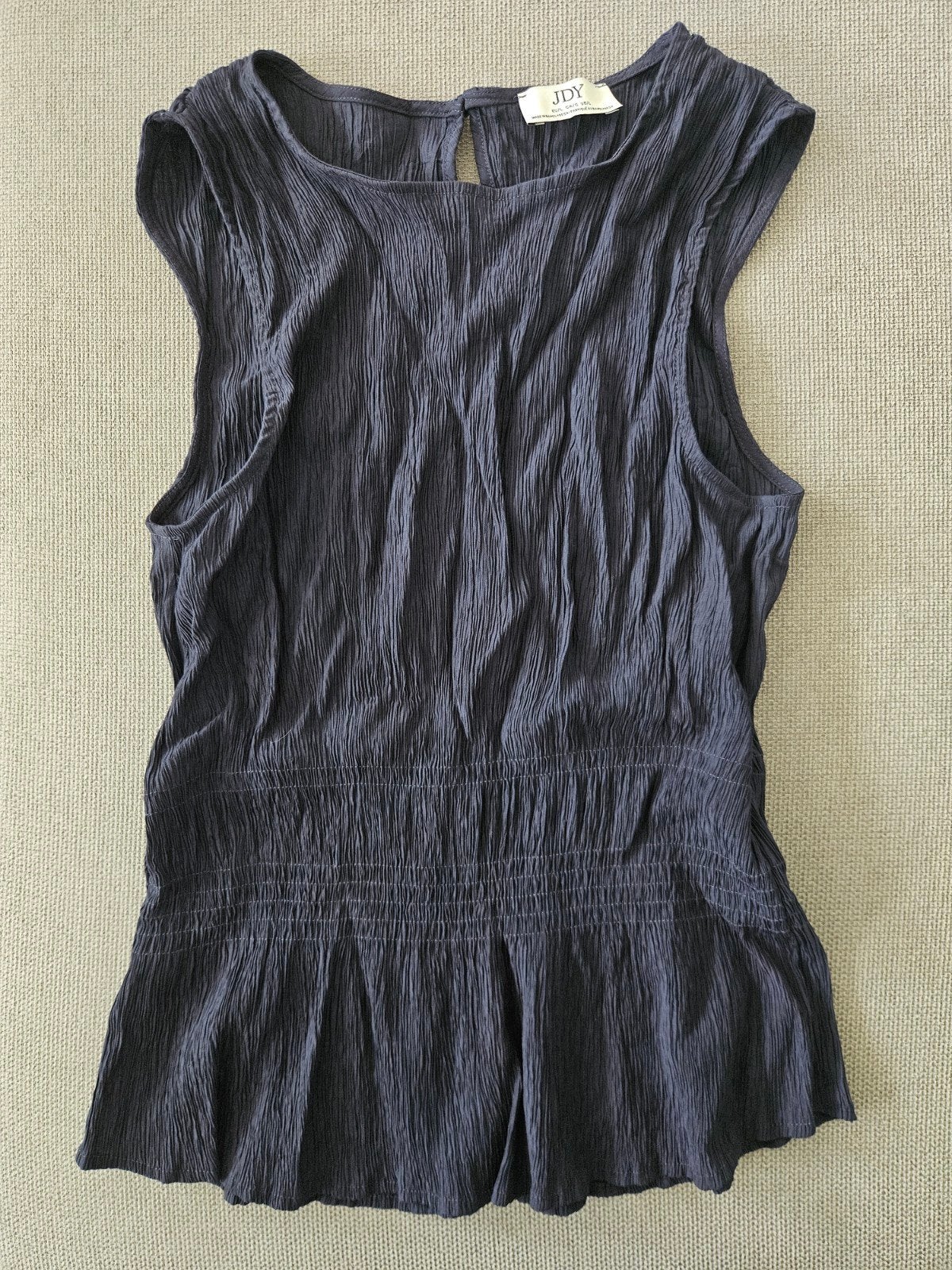 Donkerblauwe JDY blouse/top met plissé-effect, Blauw, Maat 42/44 (L), Ophalen of Verzenden, Zo goed als nieuw
