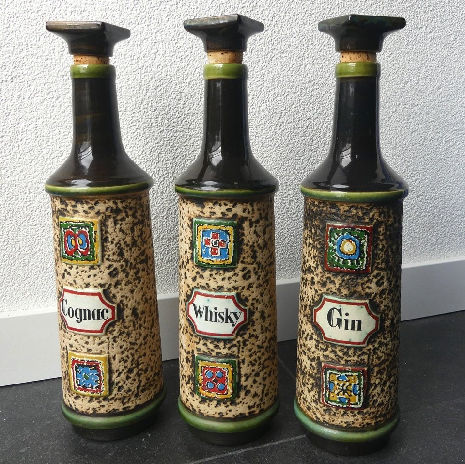 Jasba Herrenserie Boston Cognac Gin Whisky karaf vintage, Verzamelen, Ophalen of Verzenden, Gebruikt, Overige materialen, Overige typen
