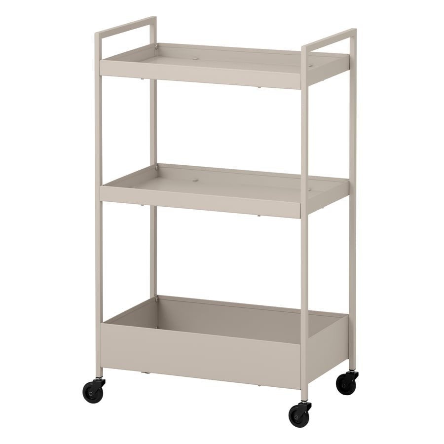 IKEA Nissafors roltafel / serveerwagen - beige, Ophalen of Verzenden