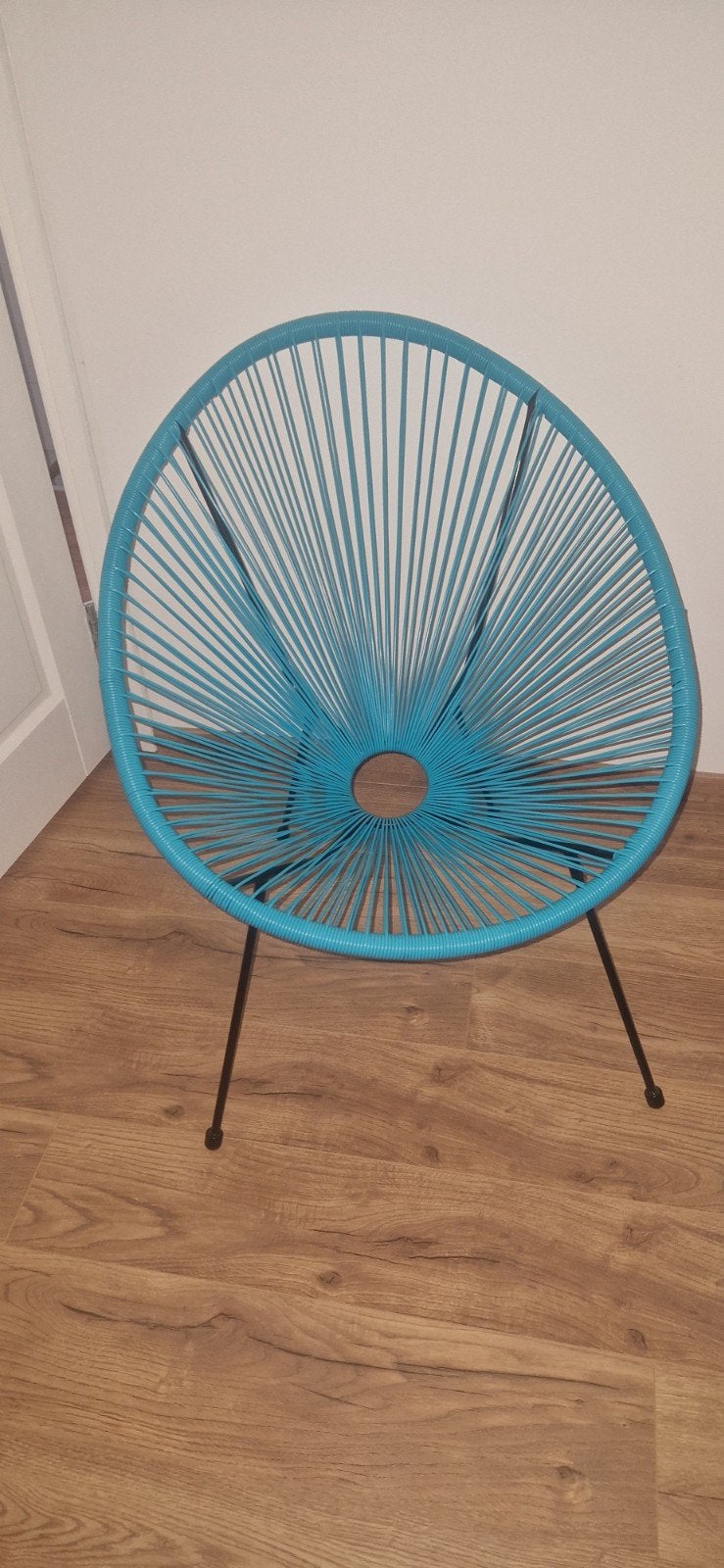 Set van 2 Acapulco stoelen - Turquoise - tuinstoel / lounges, Huis en Inrichting, Stoelen, Ophalen, Twee, Blauw, Zo goed als nieuw