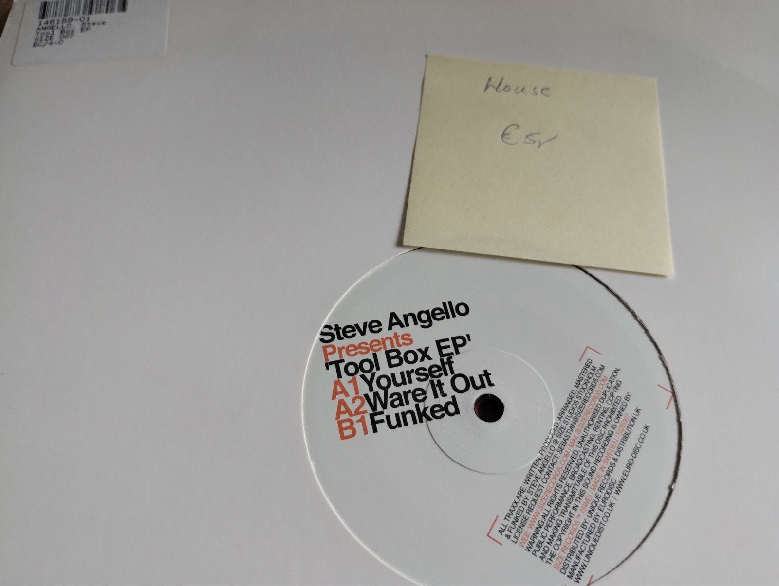 Steve Angello - Tool Box 12" EP (House 12" Vinyl), Ophalen of Verzenden, Gebruikt, House, EP