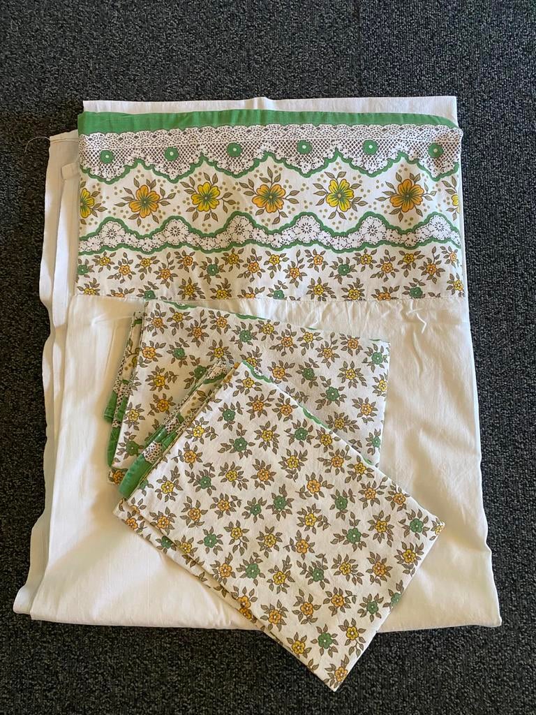 Vintage laken set, Ophalen of Verzenden, Overige typen