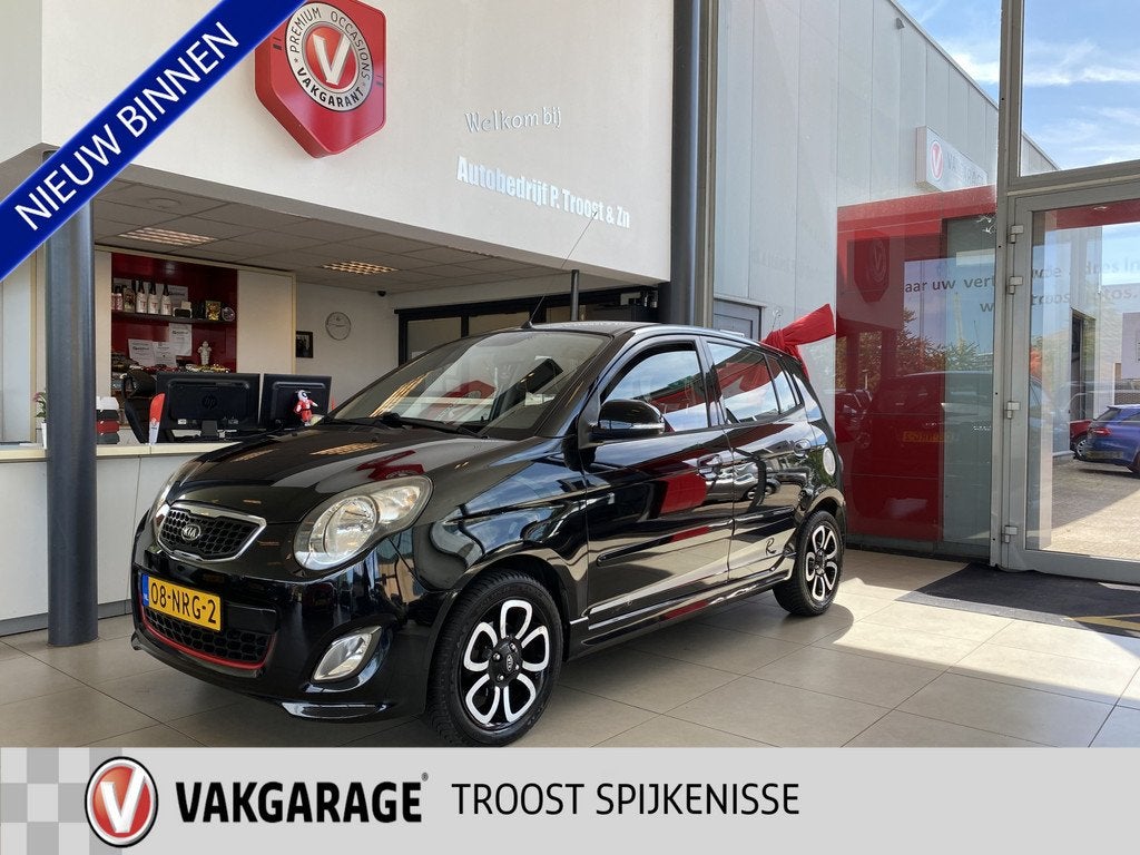 Kia Picanto 1.1! R-Sportby KiaDealeronderhouden!,Climatecont, Auto's, Kia, Gebruikt, Zwart, 4 cilinders, 400 kg