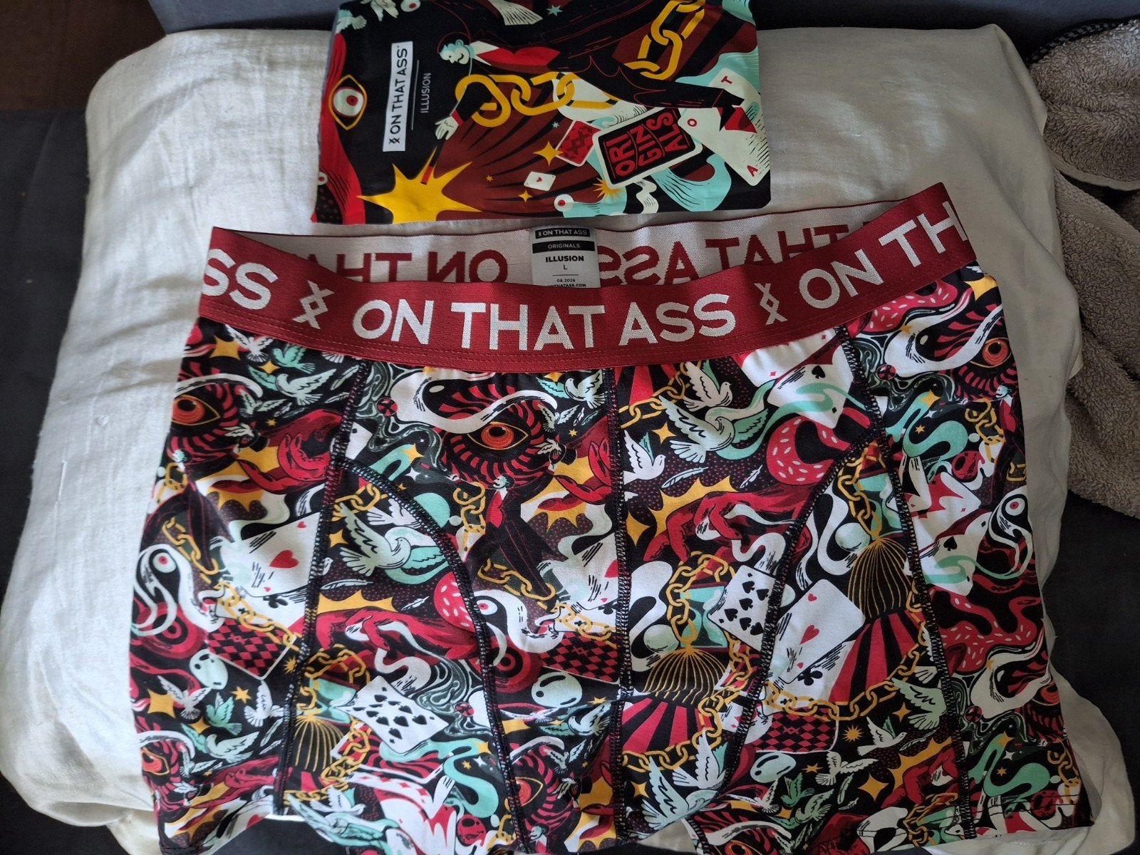 ON THAT ASS Boxers - Illusion & Rood maat L, Ophalen of Verzenden, Meerkleurig, ON THAT ASS, Boxer