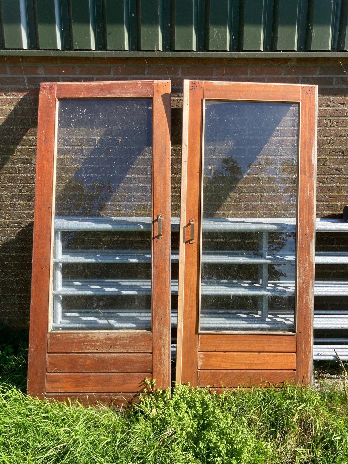 Schuifdeuren tuinhokje oid., 75 tot 150 cm, Gebruikt, Overige typen, Ophalen of Verzenden