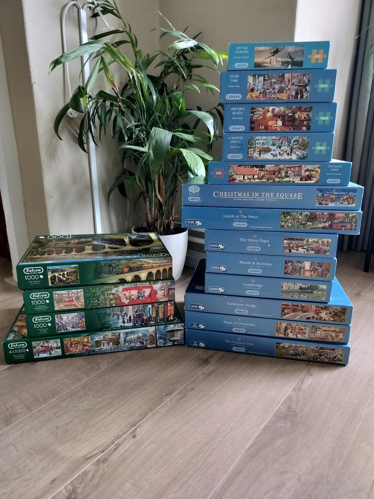 Mooie collectie Gibsons puzzels en Falcon puzzels, Ophalen, 500 t/m 1500 stukjes, Zo goed als nieuw