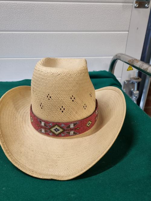 cowboy hoed artel 6 ¾ / 54 vintage strohoed, Kleding | Heren, Hoeden en Petten, Ophalen of Verzenden, 'T Olde Gre-j, Info@toldegrej.nl