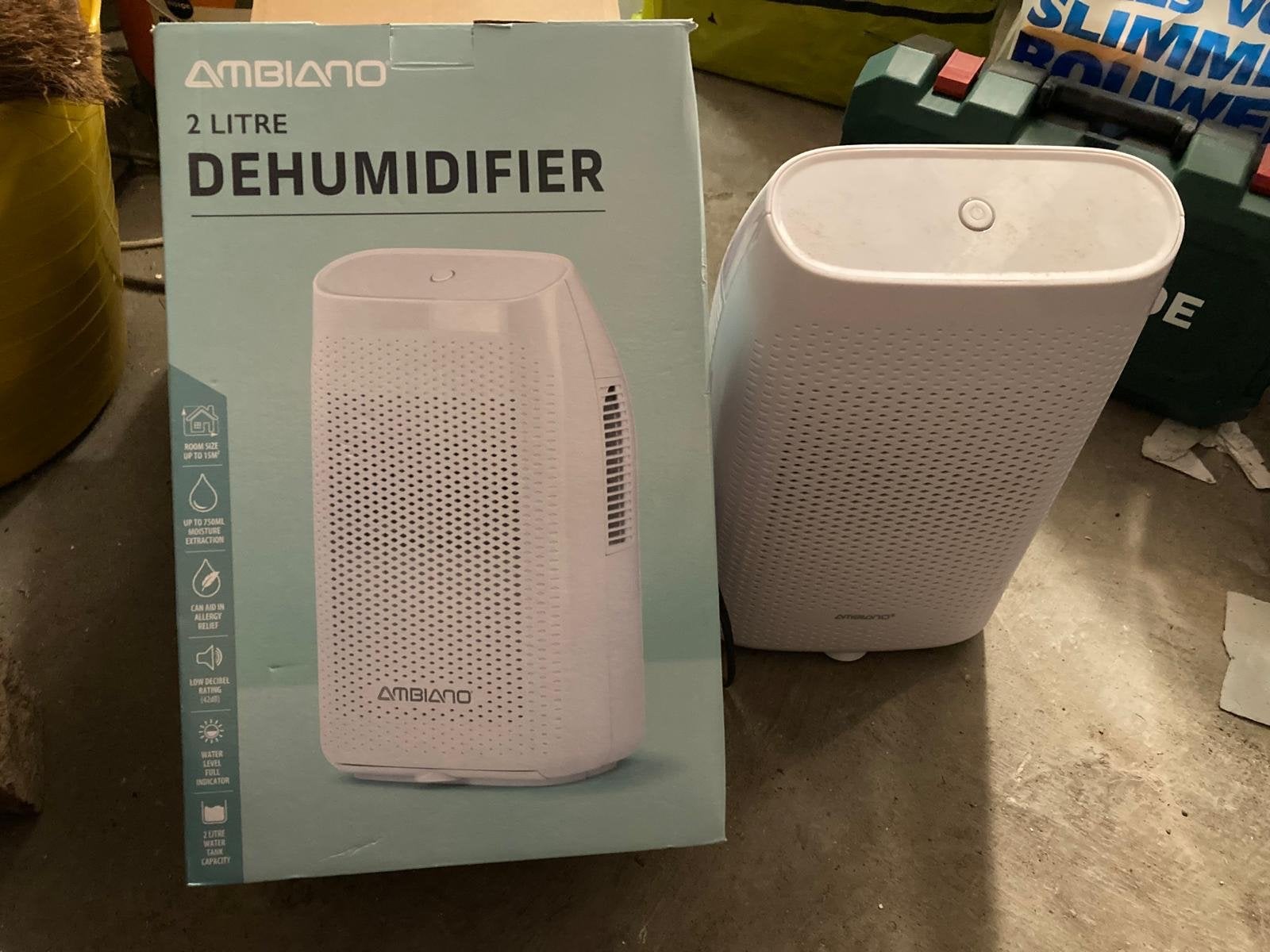 Ambiano 2 Liter Luchtontvochtiger - dehumidifier, Witgoed en Apparatuur, Ophalen, Zo goed als nieuw, Luchtontvochter