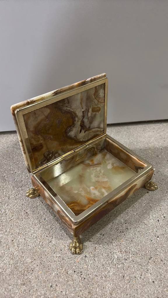 Vintage doosje, marmer, Antiek en Kunst, Ophalen