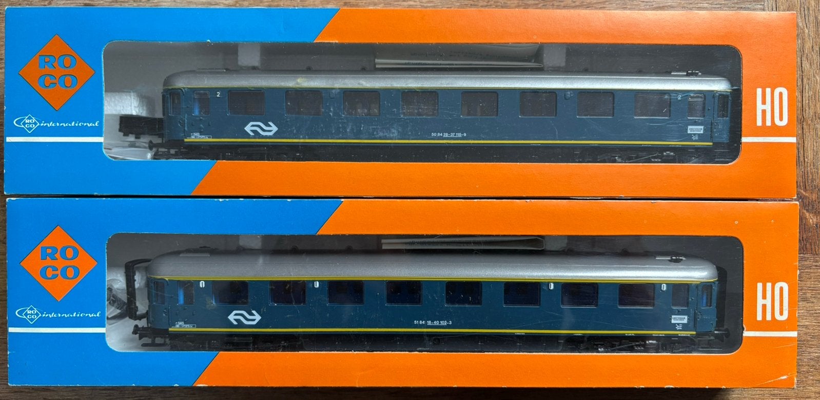 Roco NS rijtuigen plan D met NS logo, Treinset, Gelijkstroom, Verzenden, Nieuw