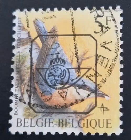 België 1988 - OBP 2294 - Buzin  Vogel -  Boomklever, Frankeerzegel, Ophalen of Verzenden, Gestempeld, Gestempeld