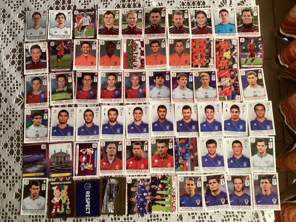 142 panini stickers Football EURO 2012, Ophalen of Verzenden, Gebruikt, Meerdere stickers