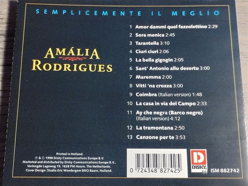 Amalia Rodrigues - Semplicemente Il Meglio, Ophalen of Verzenden, Zo goed als nieuw