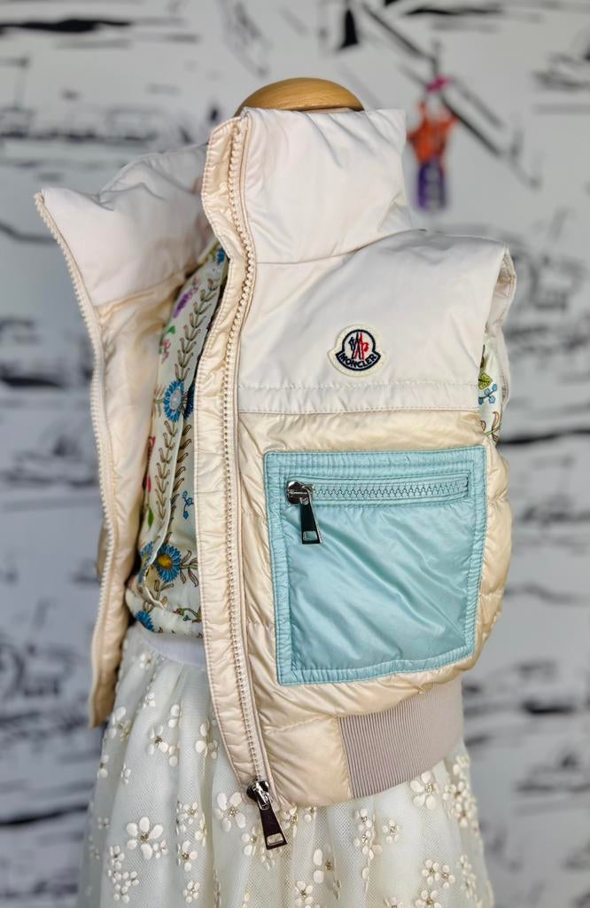 Moncler Criel dons bodywarmer jas lente maat 6, Kinderen en Baby's, Moncler EU, Meisje, Ophalen of Verzenden, Zo goed als nieuw