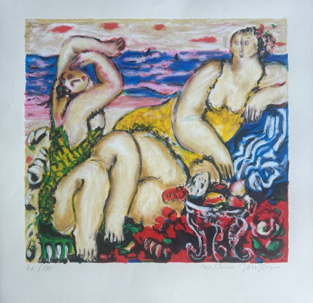 Zeefdruk Willem Janssen, Genummerd, Verzenden, Zeefdruk