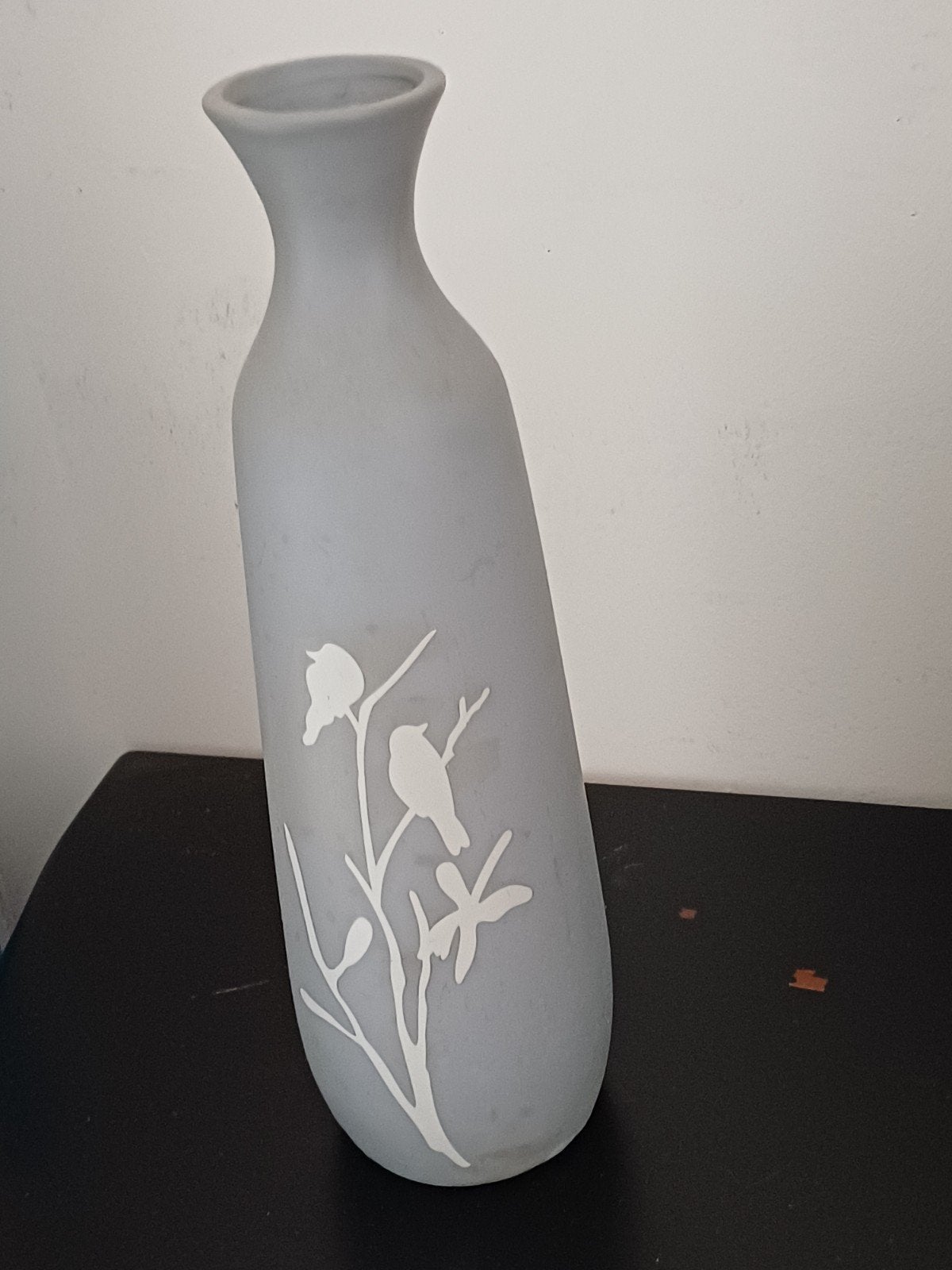 Grijze vaas met vogel- en bloemmotief, Ophalen