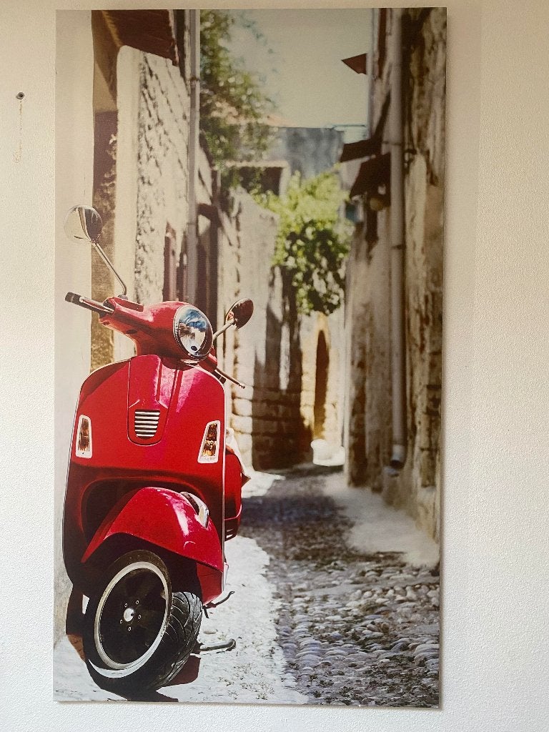 Vespa scooter print, Ophalen, 70 cm, Meerkleurig, Textiel