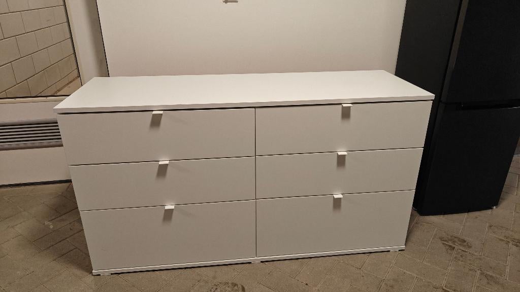 IKEA Vihals Ladekast, Huis en Inrichting, Kasten | Kledingkasten, Ophalen, 100 tot 150 cm, White/Anchor/Unlock Function, Zo goed als nieuw