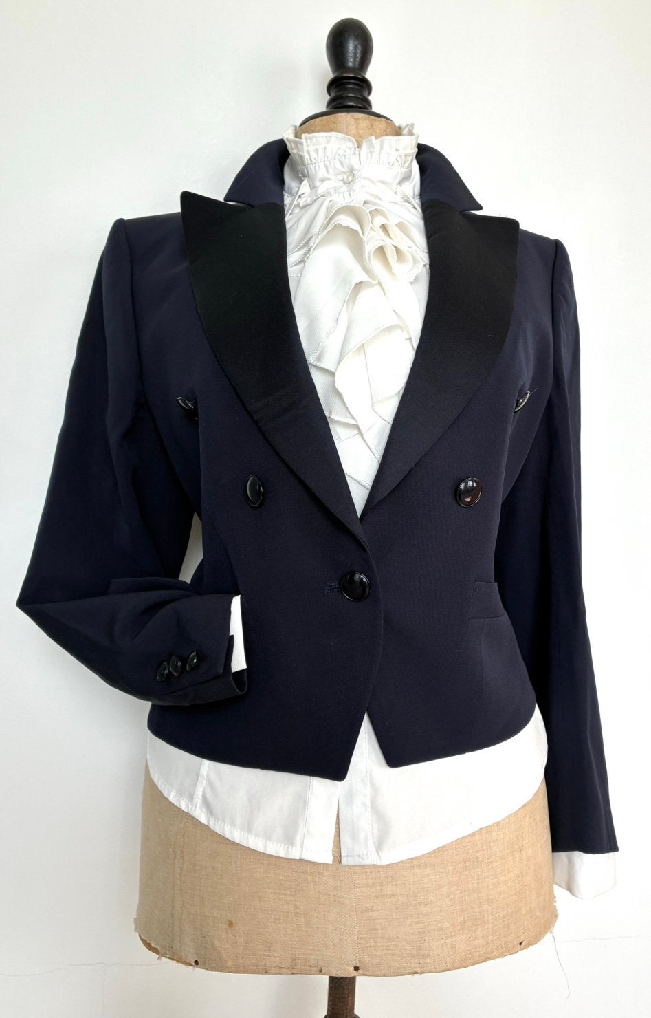 😍ESCADA maat 40 100% VIRGIN WOL mantel jas blazer jasje, Ophalen of Verzenden, Zo goed als nieuw, Maat 38/40 (M), Blauw