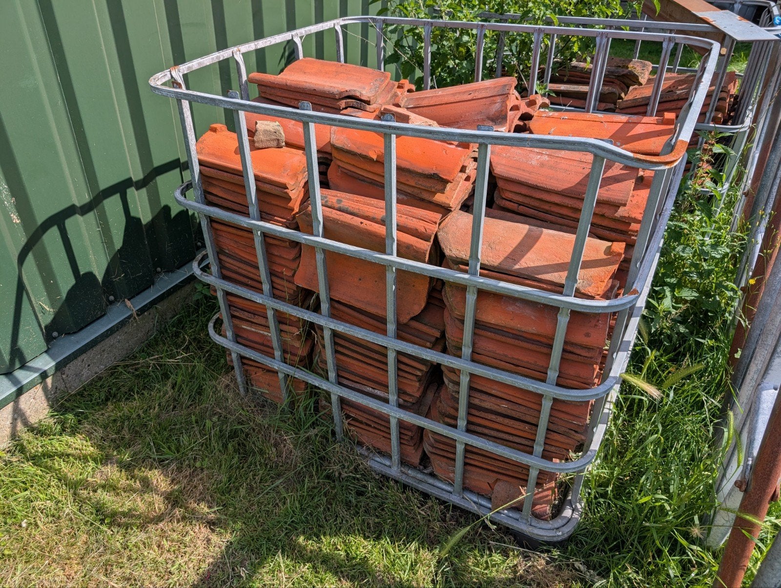 Oranje oude holle dakpannen - 1,5 IBC vol, Ophalen, Gebruikt, Steen of Klei, 15 m² of meer