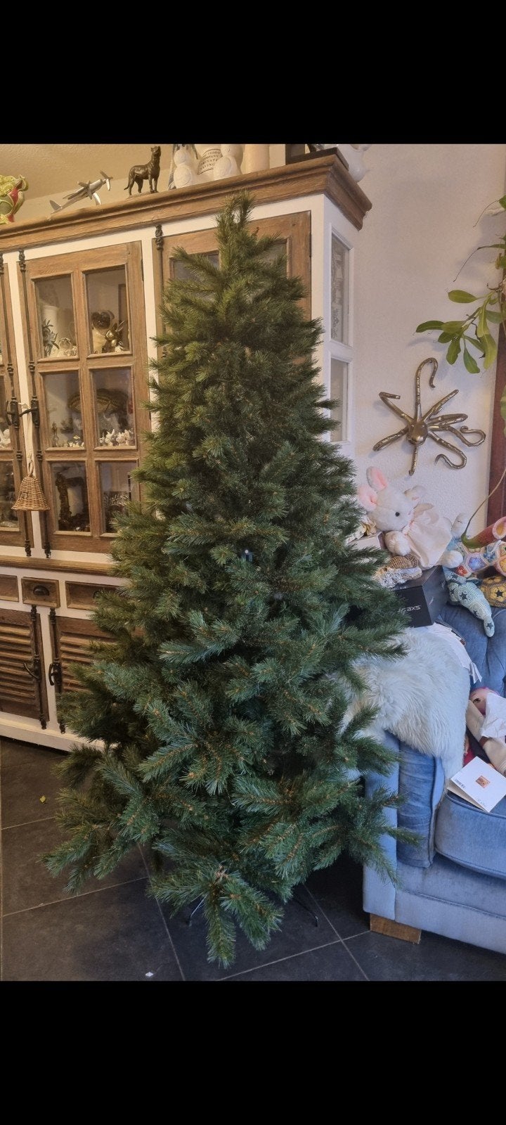 Kerstboom intratuin 215 hoog dik mooi, Diversen, Ophalen, Zo goed als nieuw