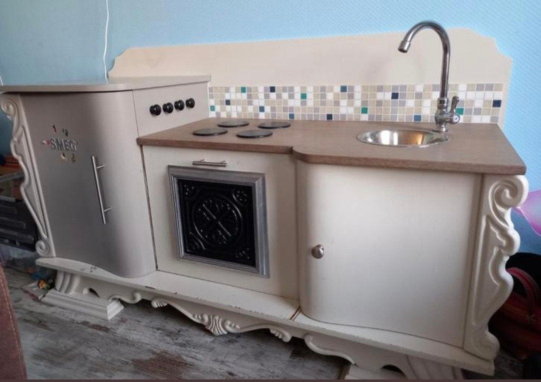 unieke speelgoed keuken, Ophalen, Gebruikt, Hout, Speelkeuken